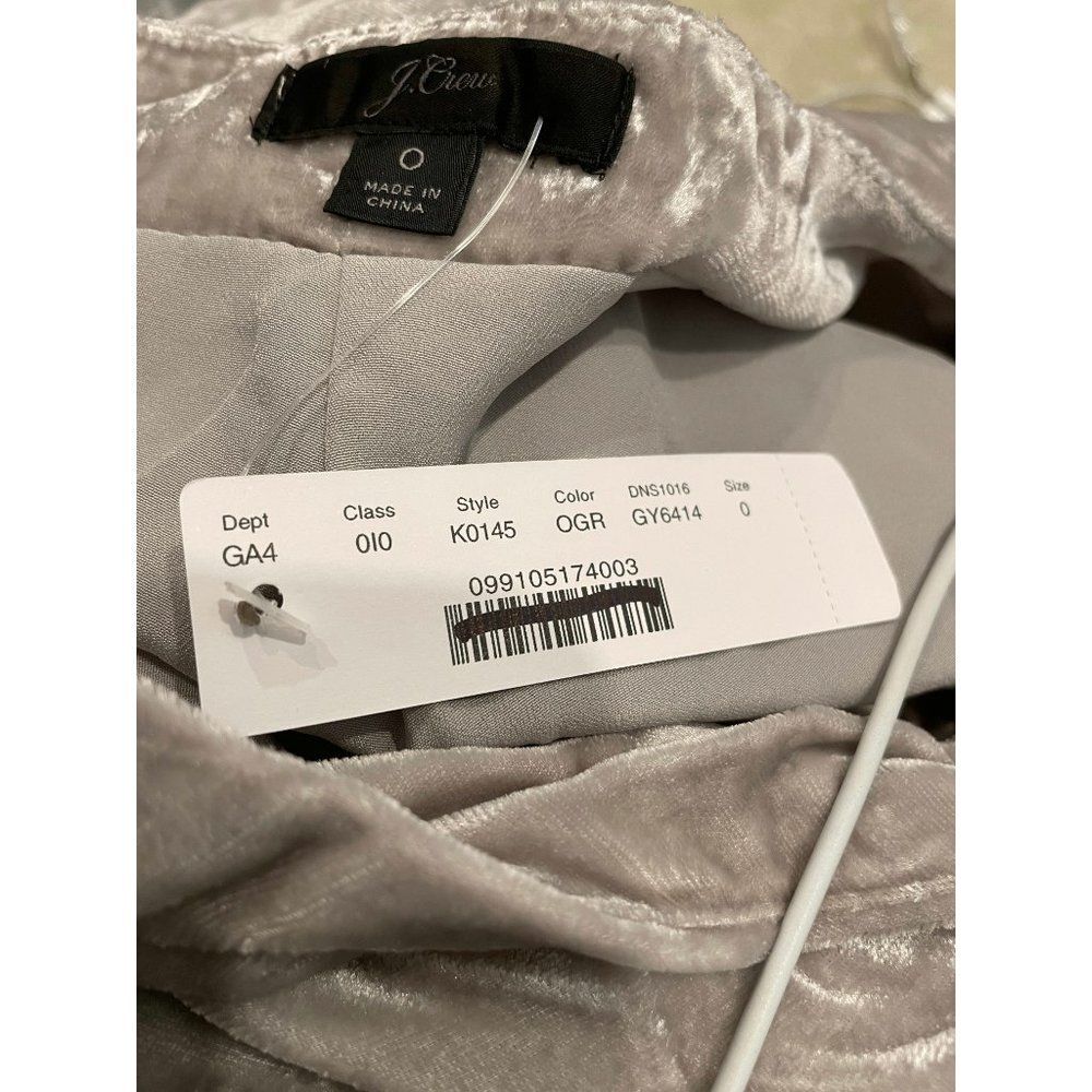 New J. Crew Drapy Velvet Wrap Dress 365 Crepe 0 - Picture 6 of 6
